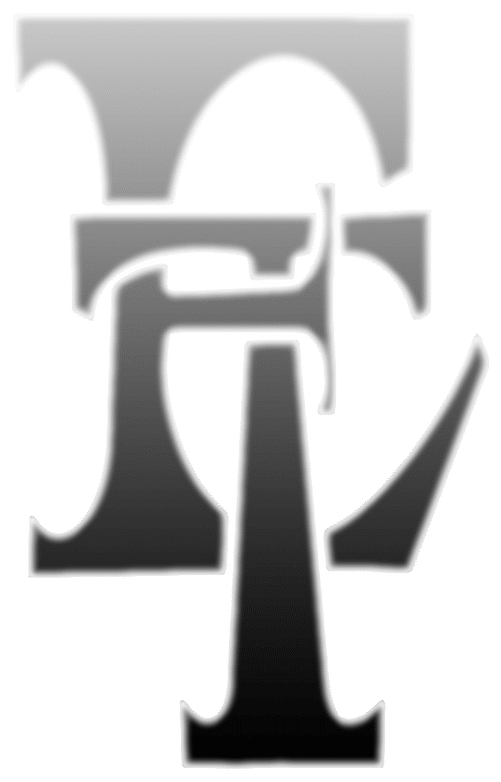 a black and white logo