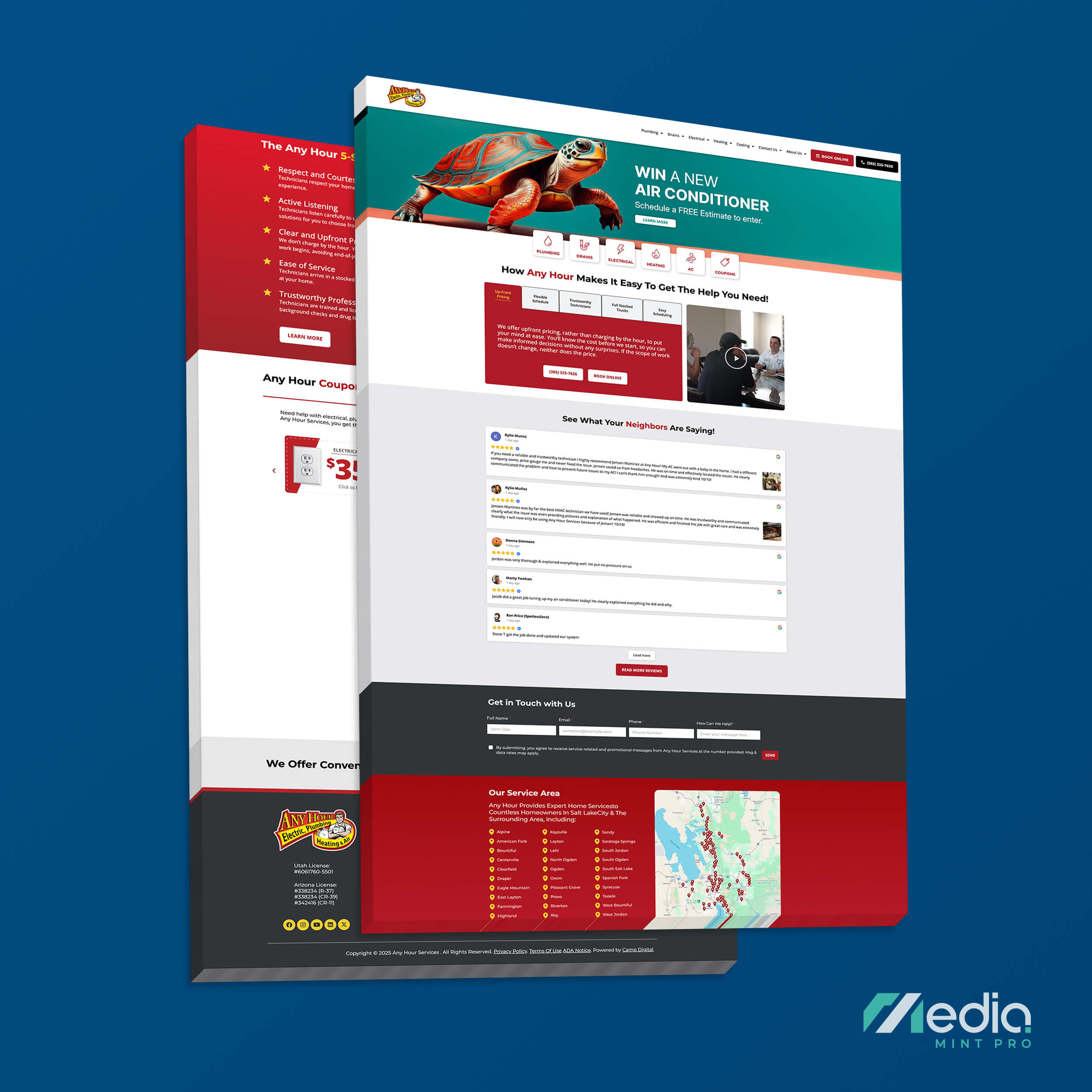 Any Hour Services Website Design