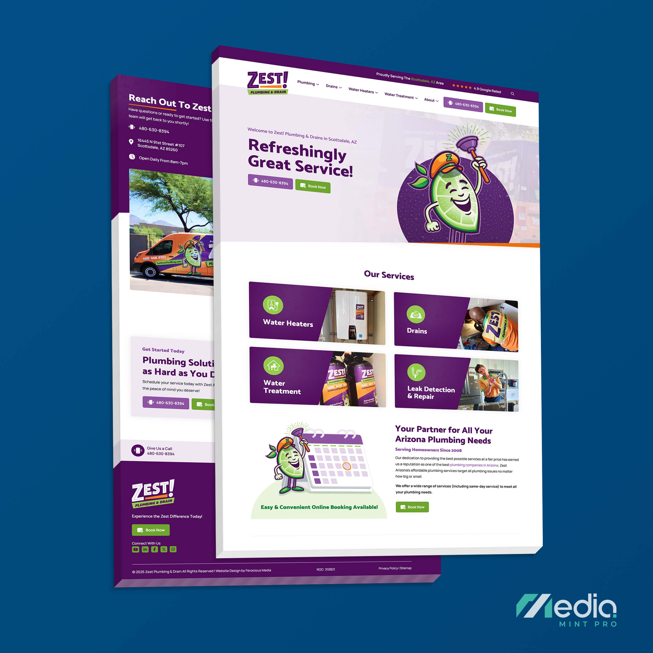 Zest Plumbing & Drain Website Design