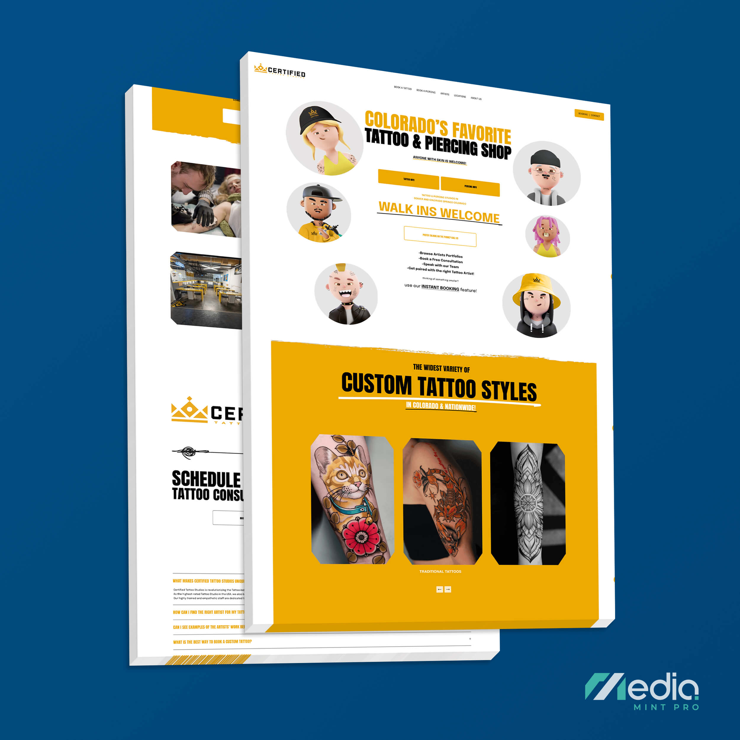 Certified Tattoo Studios Website Design