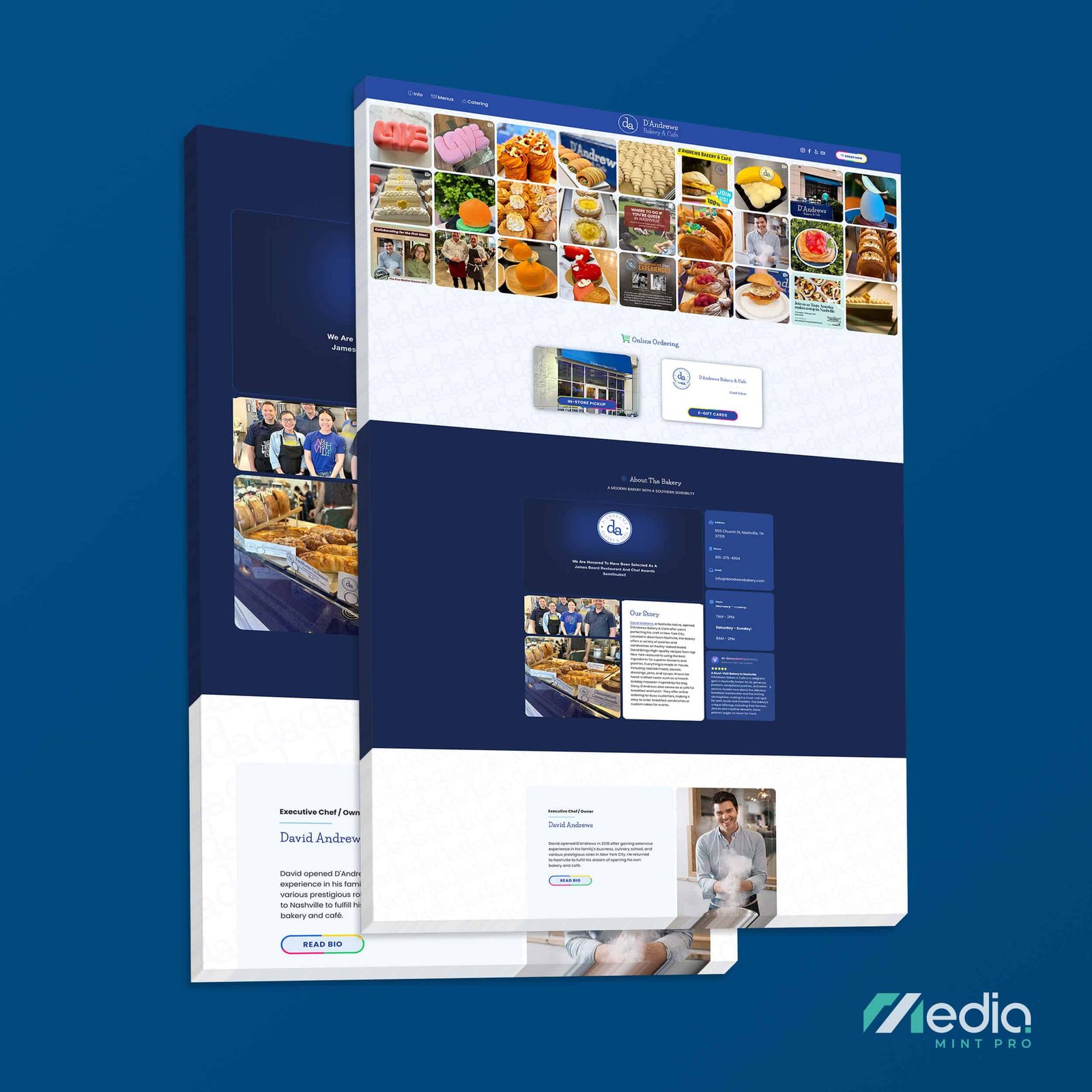 D Andrews Bakery and Cafe Website Design