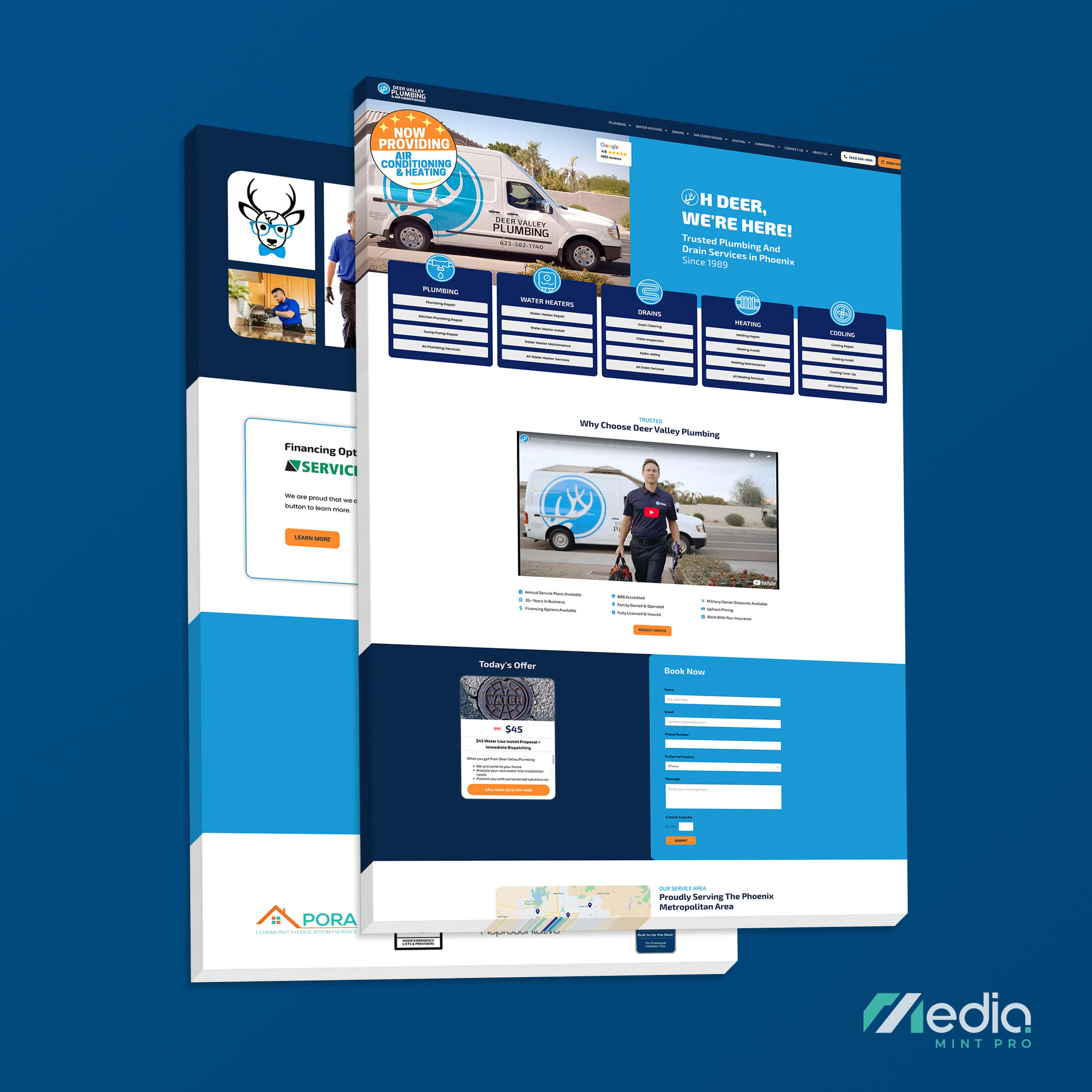 Deer Valley Plumbing Contractors Website Design