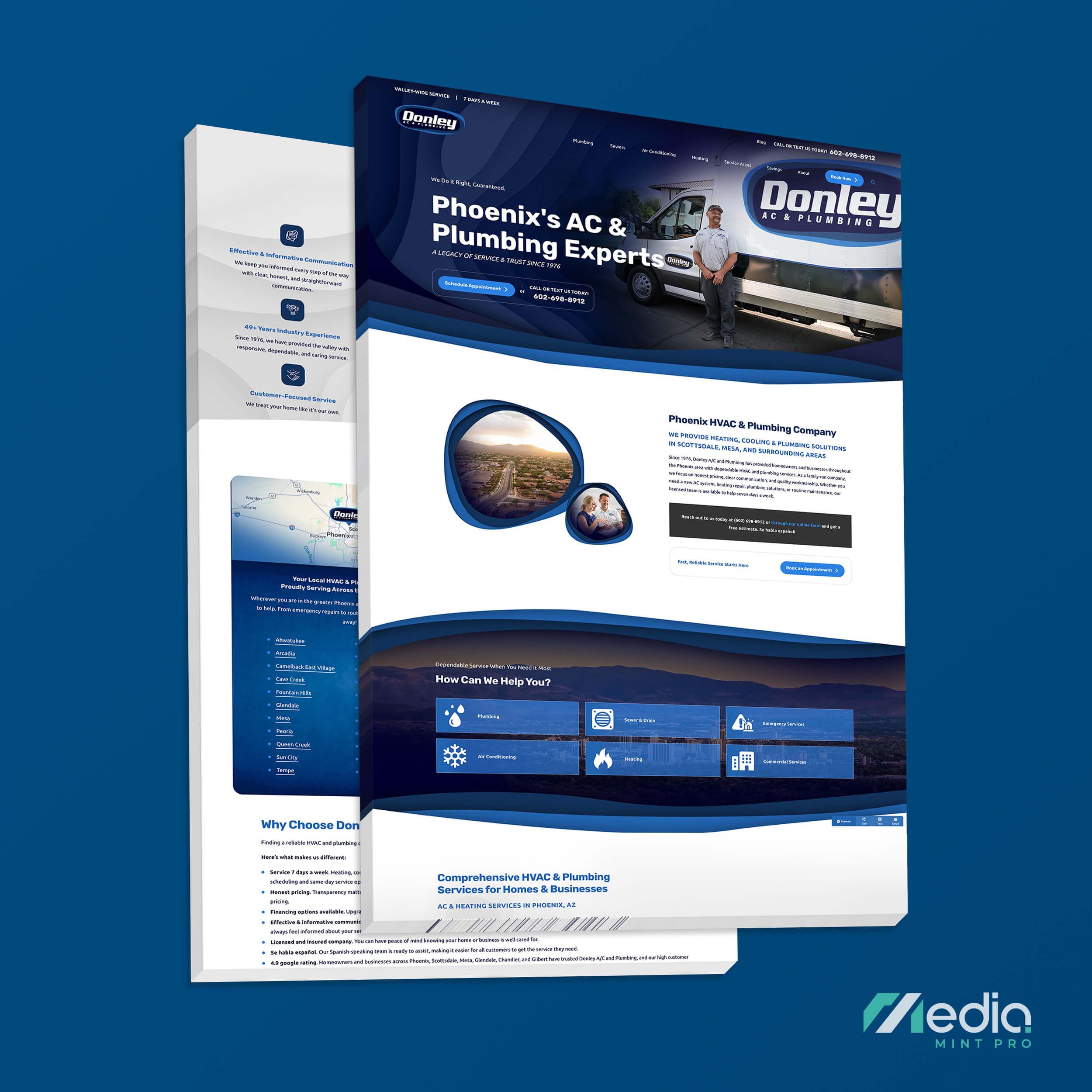Donley AC & Plumbing Website Redesign