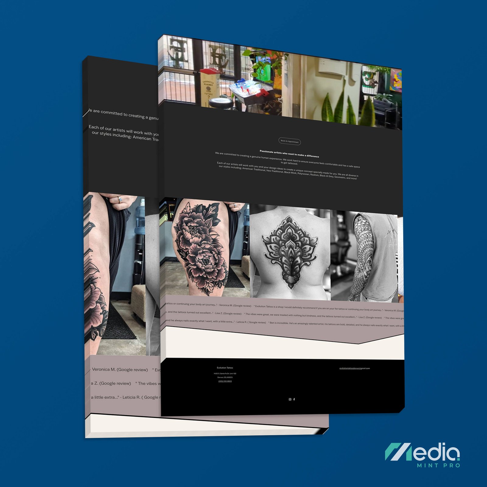 Evolution Tattoo Denver Website Design