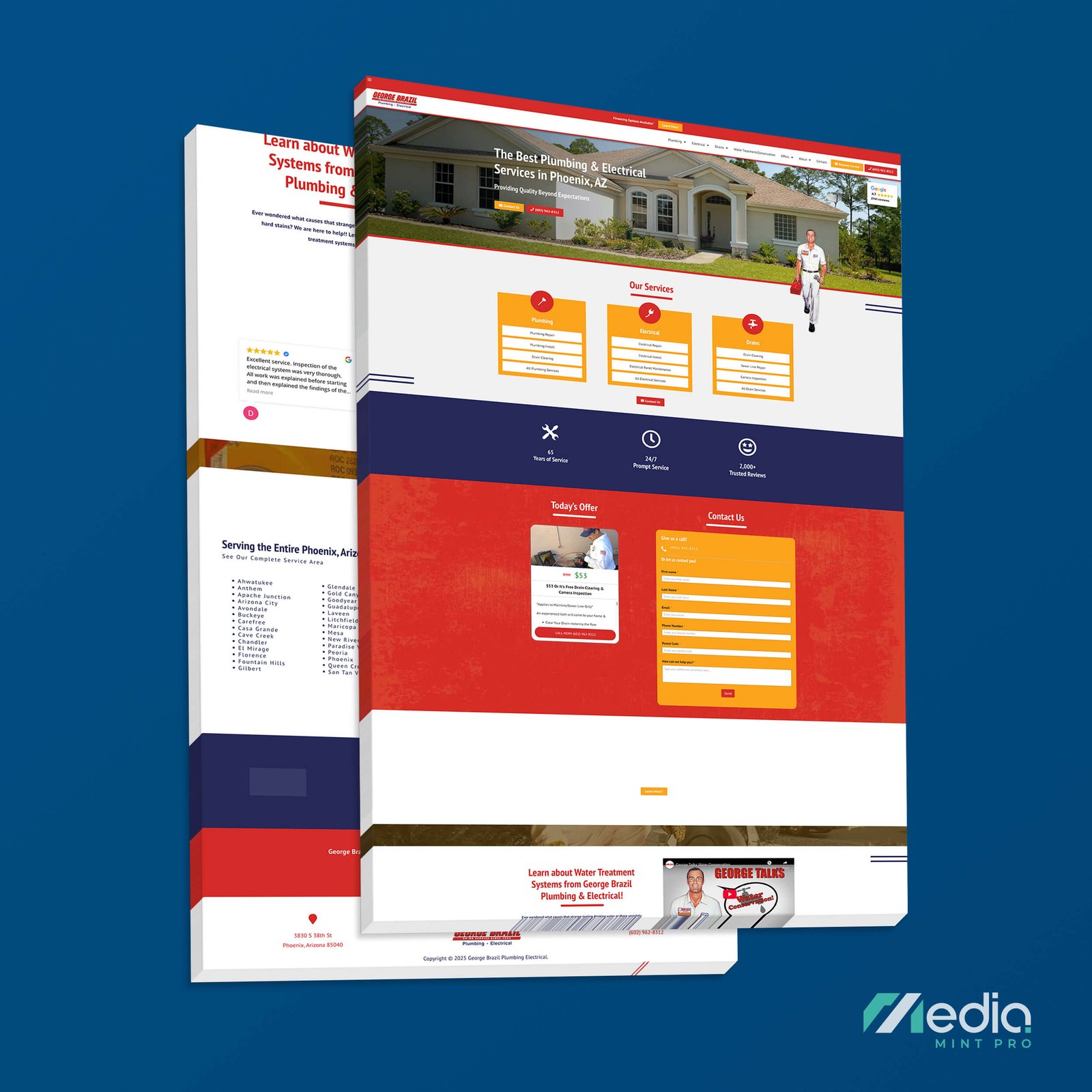 George Brazil Plumbing & Electrical Website Design