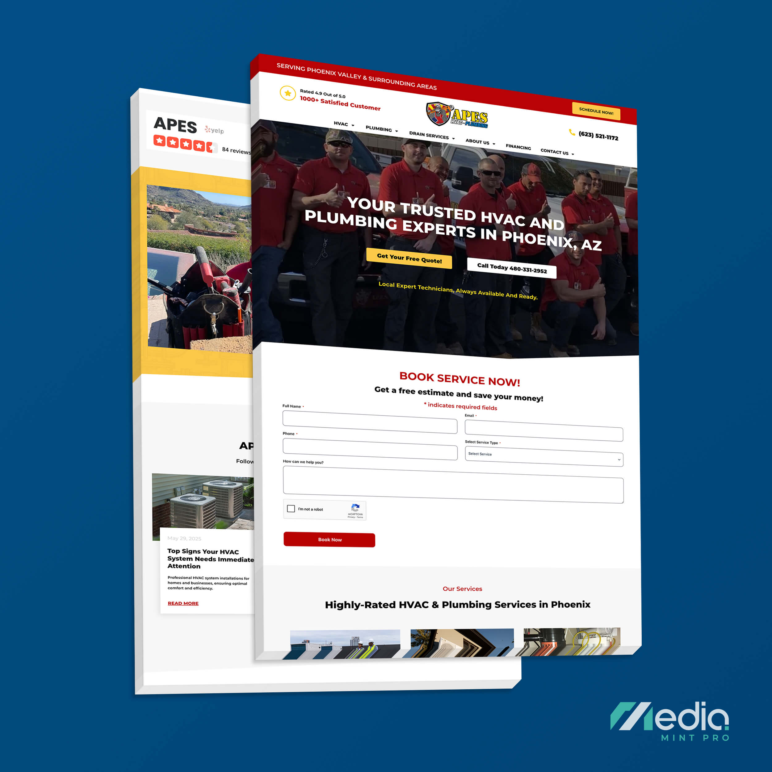 APES HVAC & Plumbing Website Design