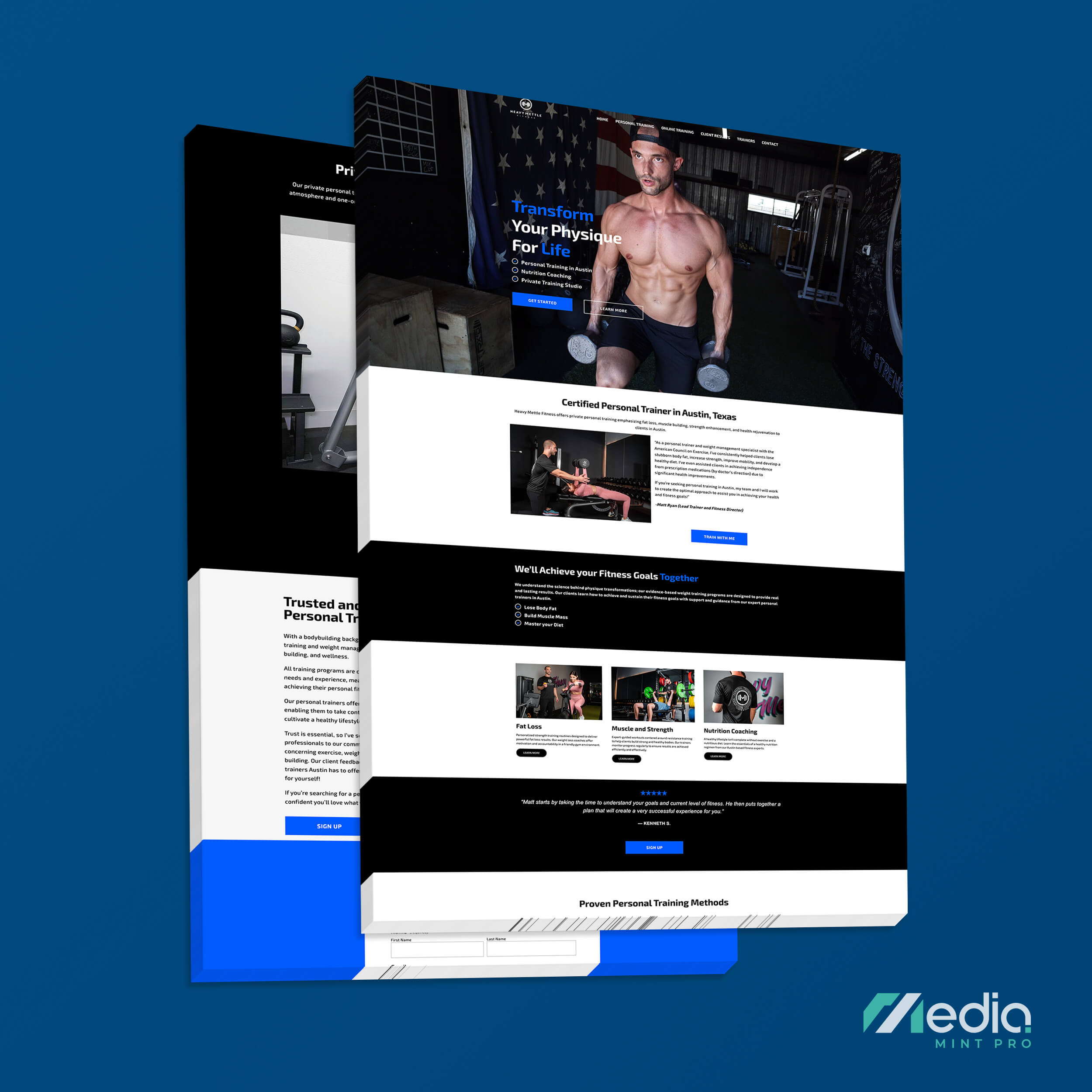 Personal Training Website Design In Austin