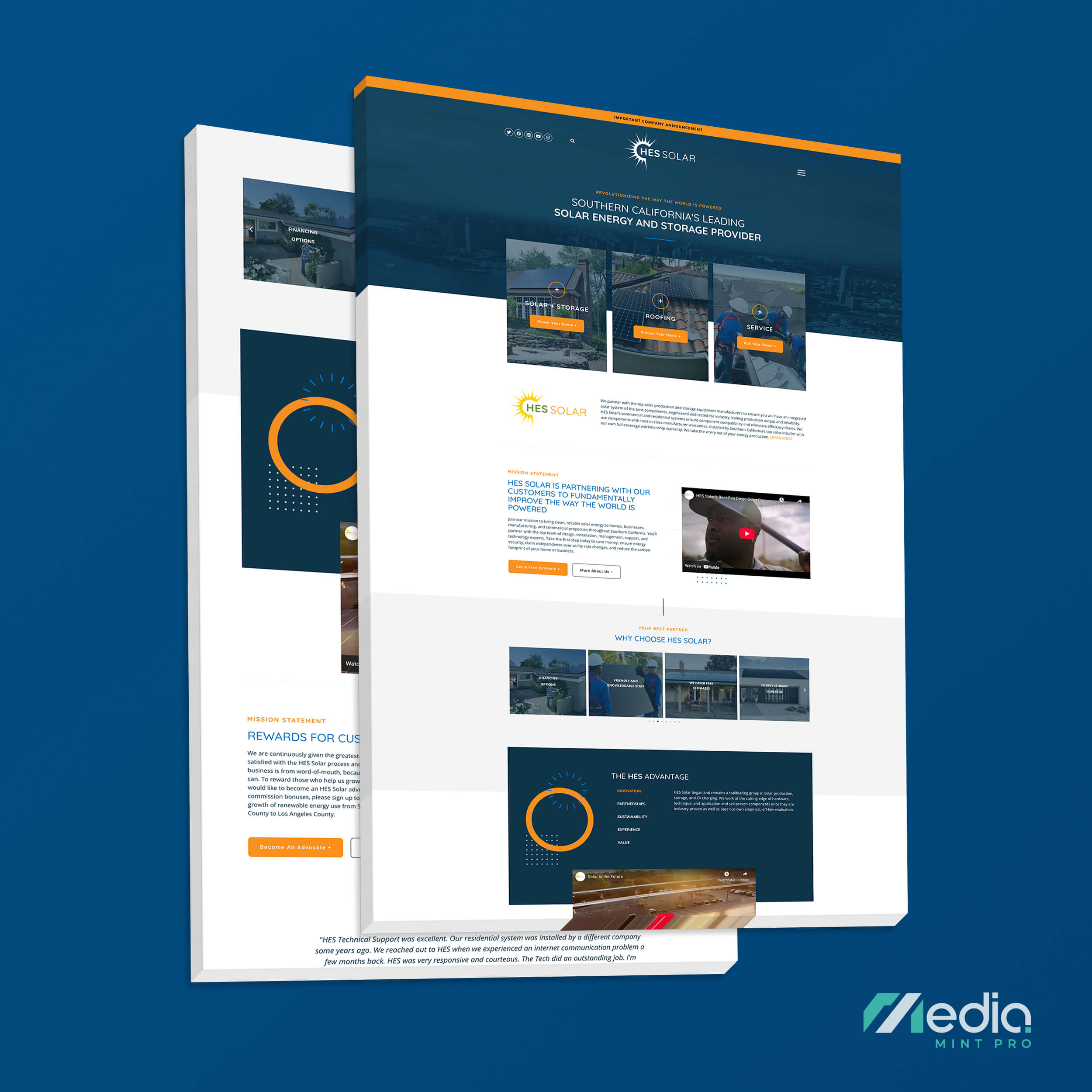 HES Solar Website Design