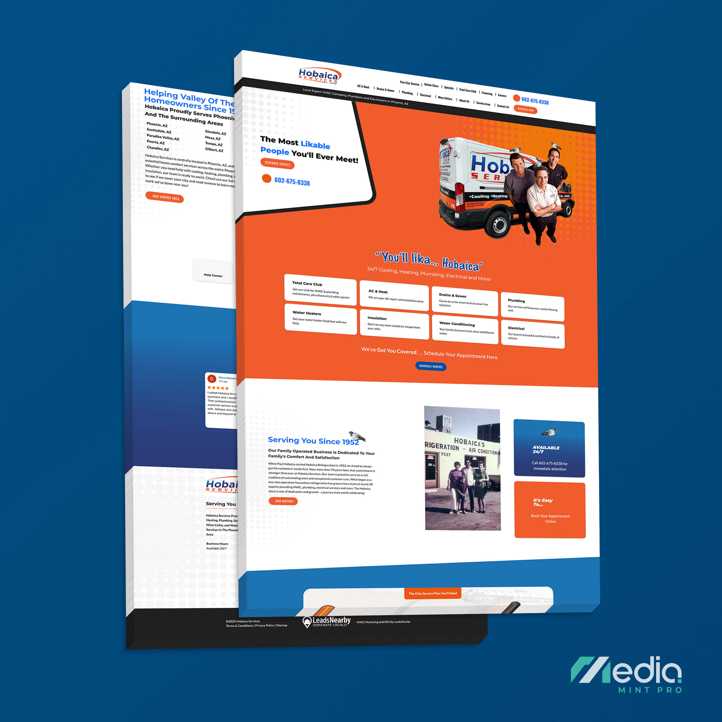 Hobaica Services Website Design