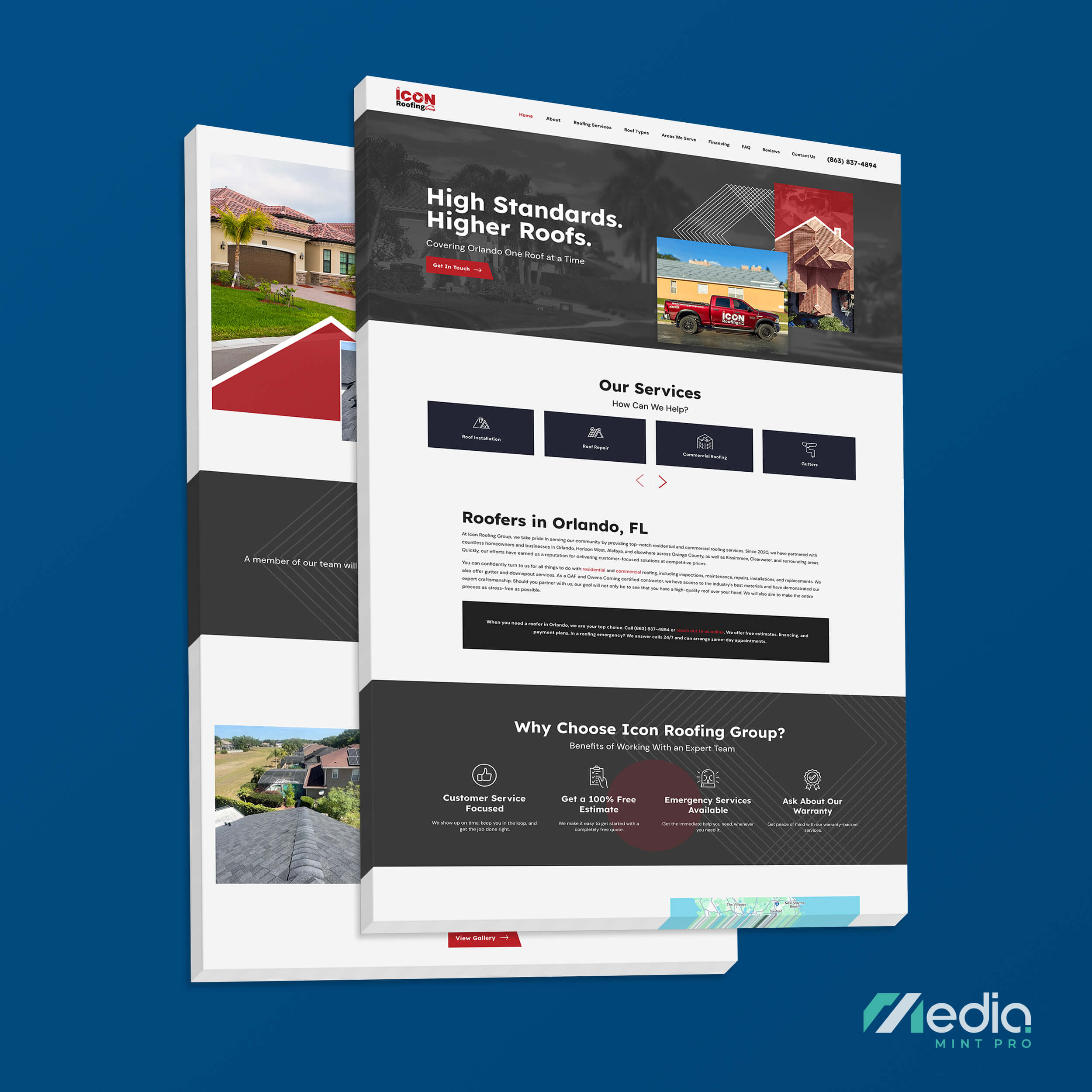 Icon Roofing Group Website Design
