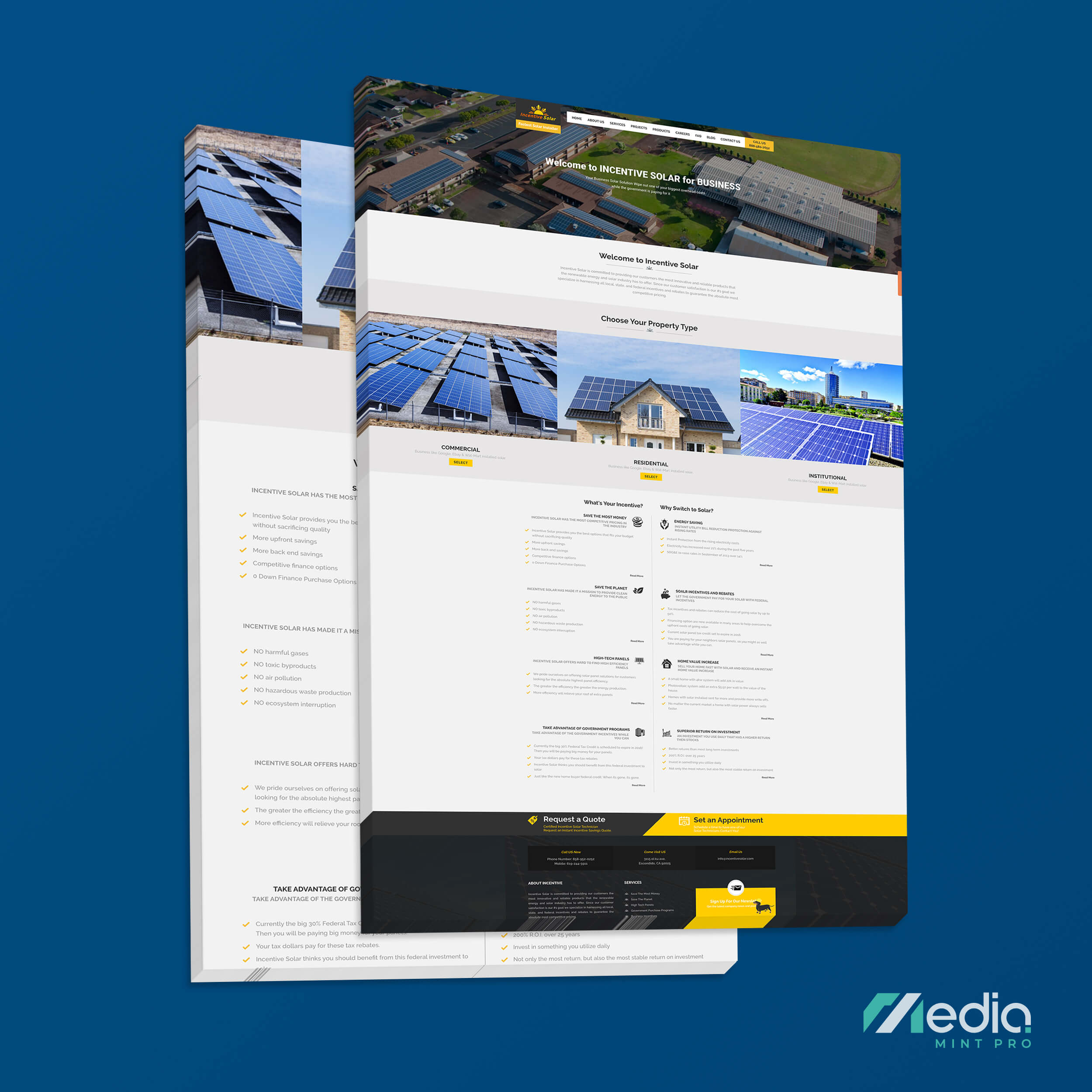 Incentive Solar Website Design