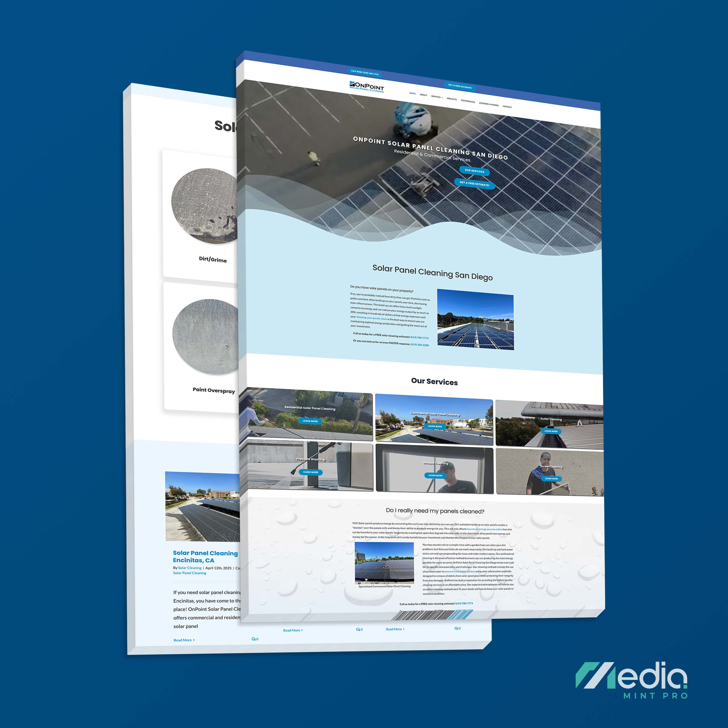 On Point Solar Panel Website Design