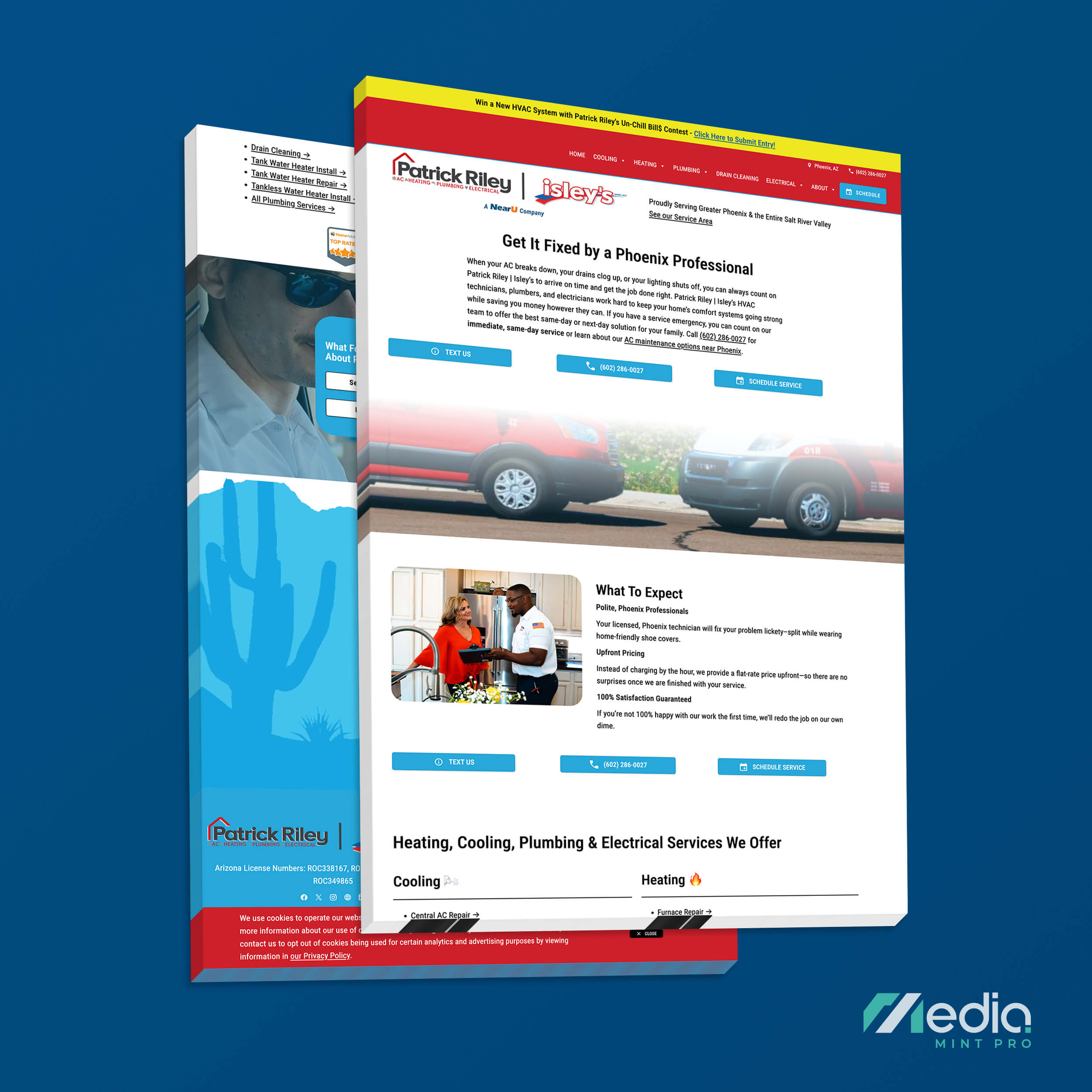 Patrick Riley Services Website Design