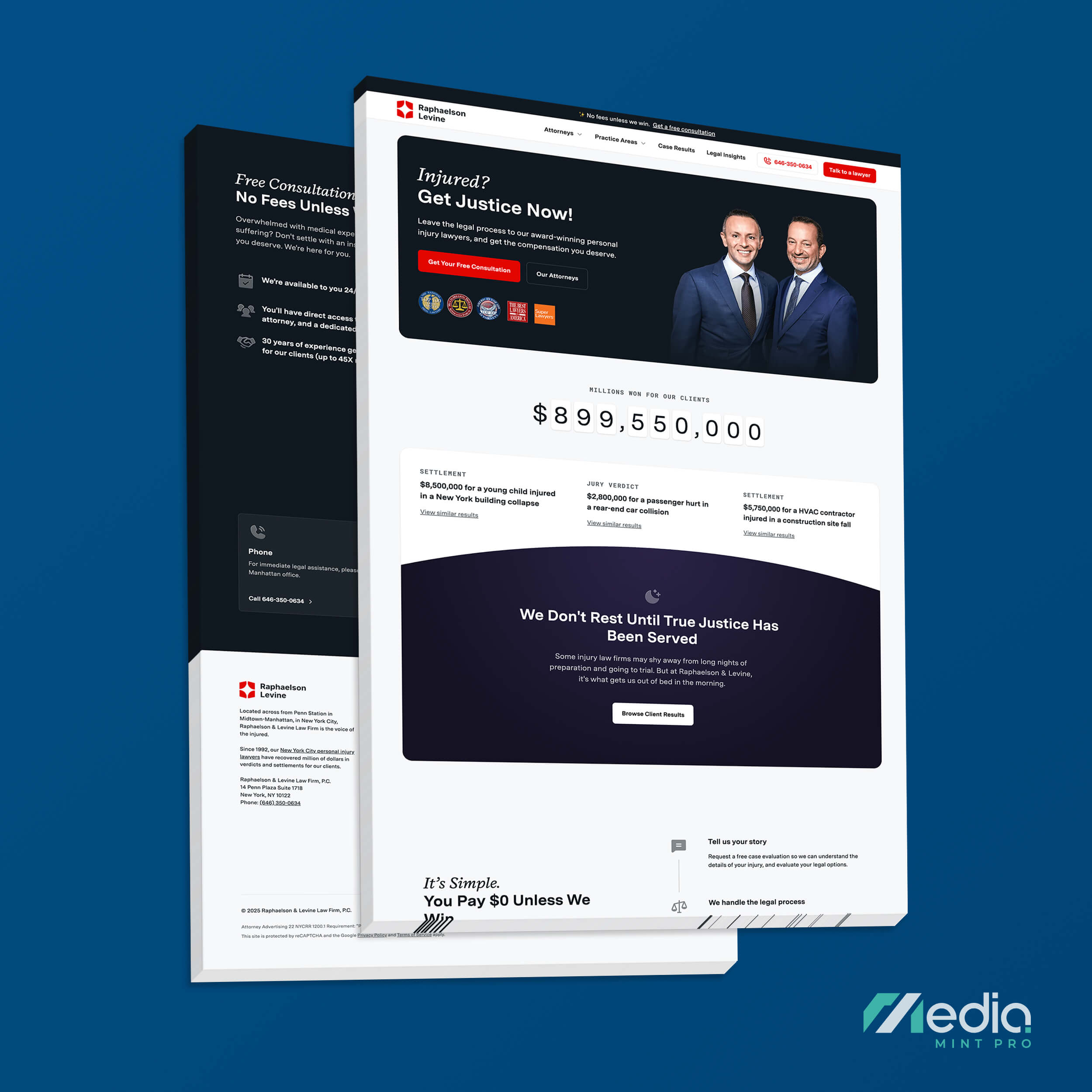 Raphaelson & Levine Law Firm Website Design