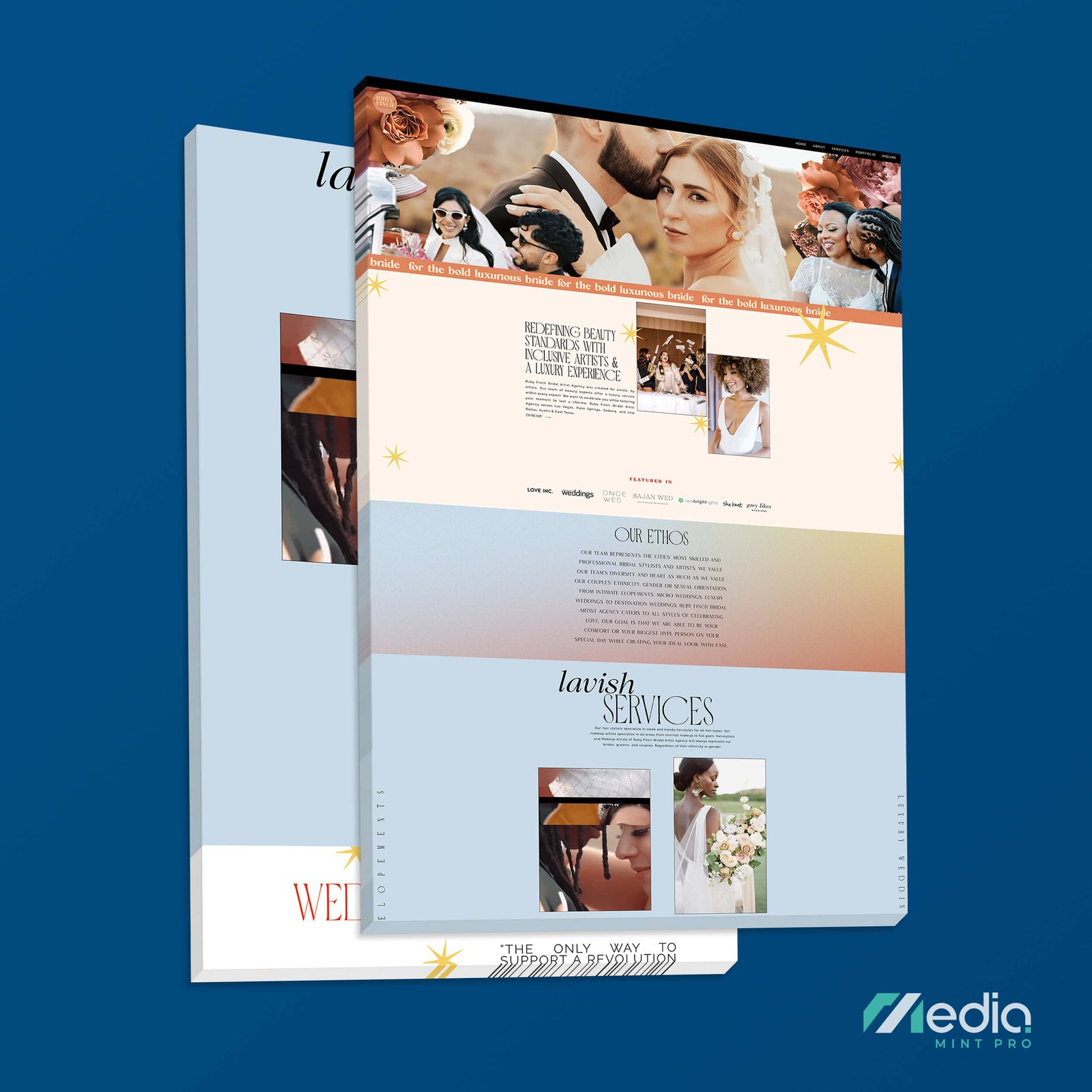 Ruby Finch Bridal Artist Agency Website Design