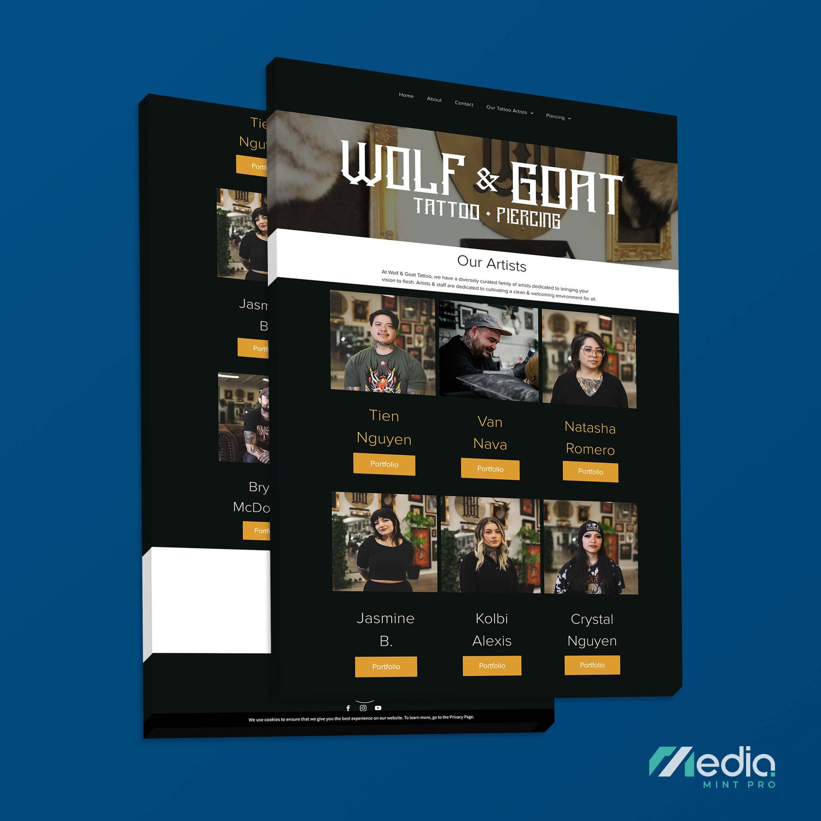 Wolf & Goat Tattoo Studio Website Design